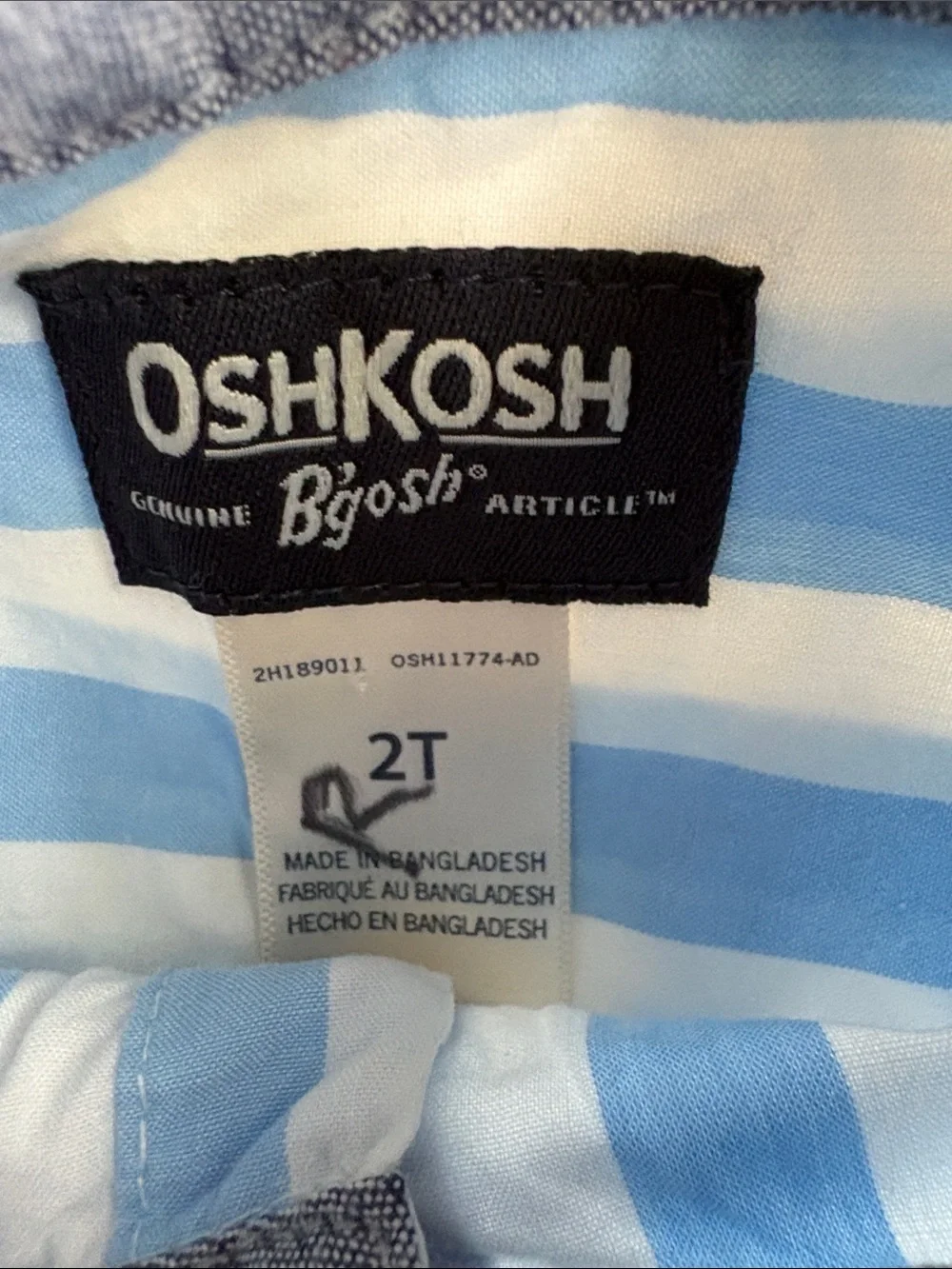 Oshkosh Boys Stripe Shirt 2t